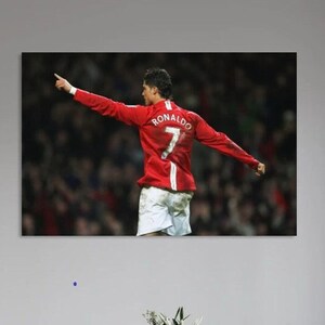 Cristiano Ronaldo POSTER, Ronaldo Canvas, Football Poster,Bicycle Kick, Canvas Poster Home Decor Living Room Overhead Kick Cristiano Ronaldo