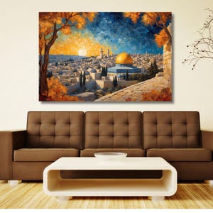 Masjid Al Aqsa Ready To Hang Canvas, Masjid Al Aqsa Poster, Masjid Al Aqsa Decorative Oil Painting Print Decor, Muslim Art, Islamic Wall Art
