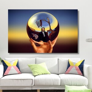 Salvador Dali&#39;s World Ready To Hang Canvas Wall Art, Dali Wall Art, Salvador Dali Painting,Surreal Painting,Salvador Dali Canvas,Dali Canvas