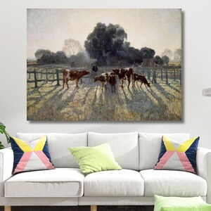 Elioth Gruner Spring Frost Canvas,Gruner Print,Elioth Gruner Painting,Gruner Poster,Archival Giclee,Art Reproduction,Cow Print,Ready To Hang
