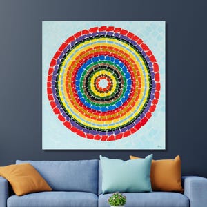 Alma Thomas Lunar Rendezvous Circle of Flowers Lienzo listo para colgar Póster de Alma Thomas Póster de exposición de arte Impresión de arte abstracto Impresión de Alma