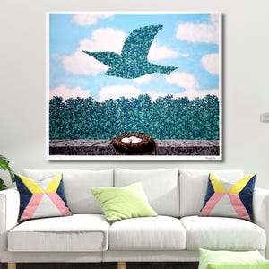 Rene Magritte Ready To Hang Painting, Rene Magritte Canvas, Rene Magritte Canvas Wall Art, Reproduction Print Wall Art,Modern Wall Art Decor