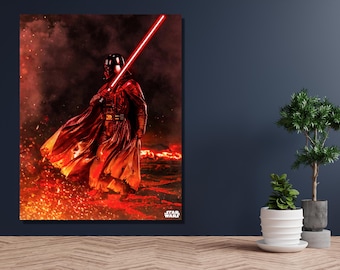 Kylo Ren Canvas Print Kylo Ren Wall Art Darth Vader Poster Kylo Ren Poster Star Wars Movie Poster Kids Wall Art Man Cave Decor Ready to Hang