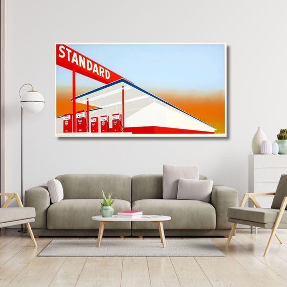 Standard Station by Ed Ruscha Ready-to-hang Canvas Art Quality