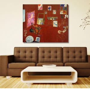 Henri Matisse The Red Studio Print Canvas, Henri Matisse Art, Matisse Exhibition Wall Art, Abstract Painting,Matisse Poster,Matisse Painting