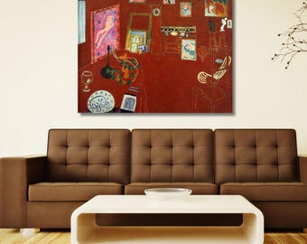 Henri Matisse The Red Studio Print Canvas - Henri Matisse Art Matisse Exhibition Wall Art Abstract Painting Matisse Poster Matisse Painting