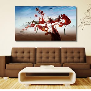 Salvador Dali Ready to Hang Painting Salvador Dali Vintage Canvas Wall Art Reproduction Canvas Home Decor Salvador Dali Poster Salvador Dali