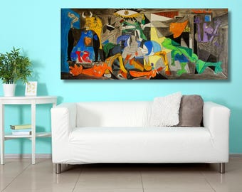 Guernica by Pablo Picasso Ready-to-Hang Canvas Guernica Poster Guernica Black and White Pablo Picasso La Guernica Canvas Guernica Print Art
