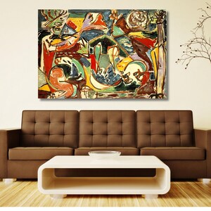 Jackson Pollock The Key Ready To Hang Canvas,The Key of Pollock Print, Pollock Wall Art Design,Jackson Pollock Poster,Jackson Pollock Canvas
