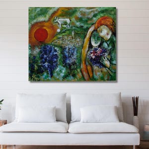 Marc Chagall Ready to Hang Wall Art, Marc Chagall Exhibition,Marc Chagall Exhibition Poster, Museum of Modern Art, Vintage Exhibition Poster