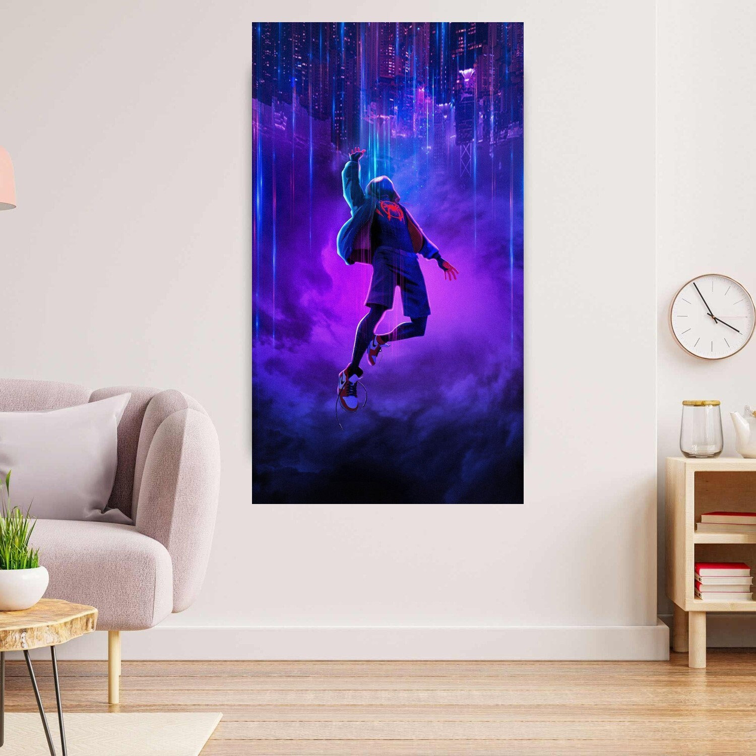 Spiderman Verse Miles Morales Poster,Miles Morales Canvas,Spiderman Canvas Print ,Spiderman Poster,Marvel Poster,Gift for Kids,Ready to Hang