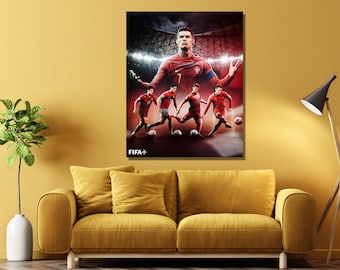 5 World Cup Cristiano Ronaldo Canvas Poster Cristiano Ronaldo Poster Cristiano Ronaldo Canvas Wall Art Living Room Wall Decor Ready to Hang