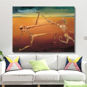 The Dance 1957 by Salvador Dali Canvas Print, Dali Wall Art,Salvador Dali Painting,Surreal Painting,Salvador Dali Canvas,Dali ,Ready To Hang