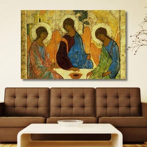 The Trinity by Andrei Rublev Ready-to-Hang Canvas Andrei Rublev The Trinity Canvas The Trinity Poster Andrei Rublev Art Gallery Andrei Art