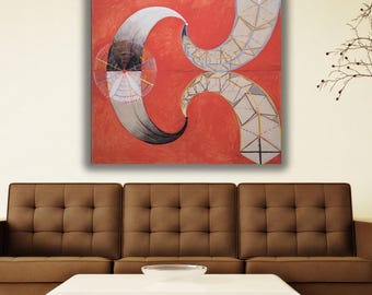 Hilma Af Klint Canvas Art The Swan No 9 Ready-to-Hang Canvas Abstract Canvas Hilma Af Klint Wall Art Famous Painting Reproduction Canvas