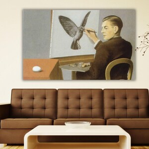 Clairvoyance by Rene Magritte Canvas Ready to Hang Rene Magritte Poster Canvas Wall Art Magritte Art Reproduction Wall Art Modern Wall Art