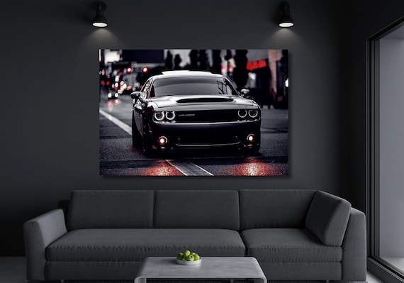 Dodge Challenger Canvas Art Challenger Canvas Supercar Wall Art