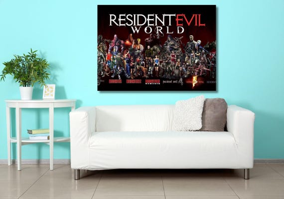 Resident Evil Characters Canvas Wall Art Print the Spencer Mansion