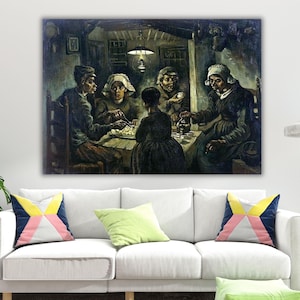 Potatisätare av Vincent van Gogh Canvastavla Färdig att hänga Väggkonst, Berömd Målning, Van Gogh Väggkonst, Impressionistisk Konst, Heminredning, Gåva