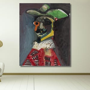 Pablo Picasso Bust of Man Ready To Hang Canvas Art, Picasso Canvas Decor,Picasso Poster Art,Modern Canvas Art,Gift For ideas,Cubism Wall Art