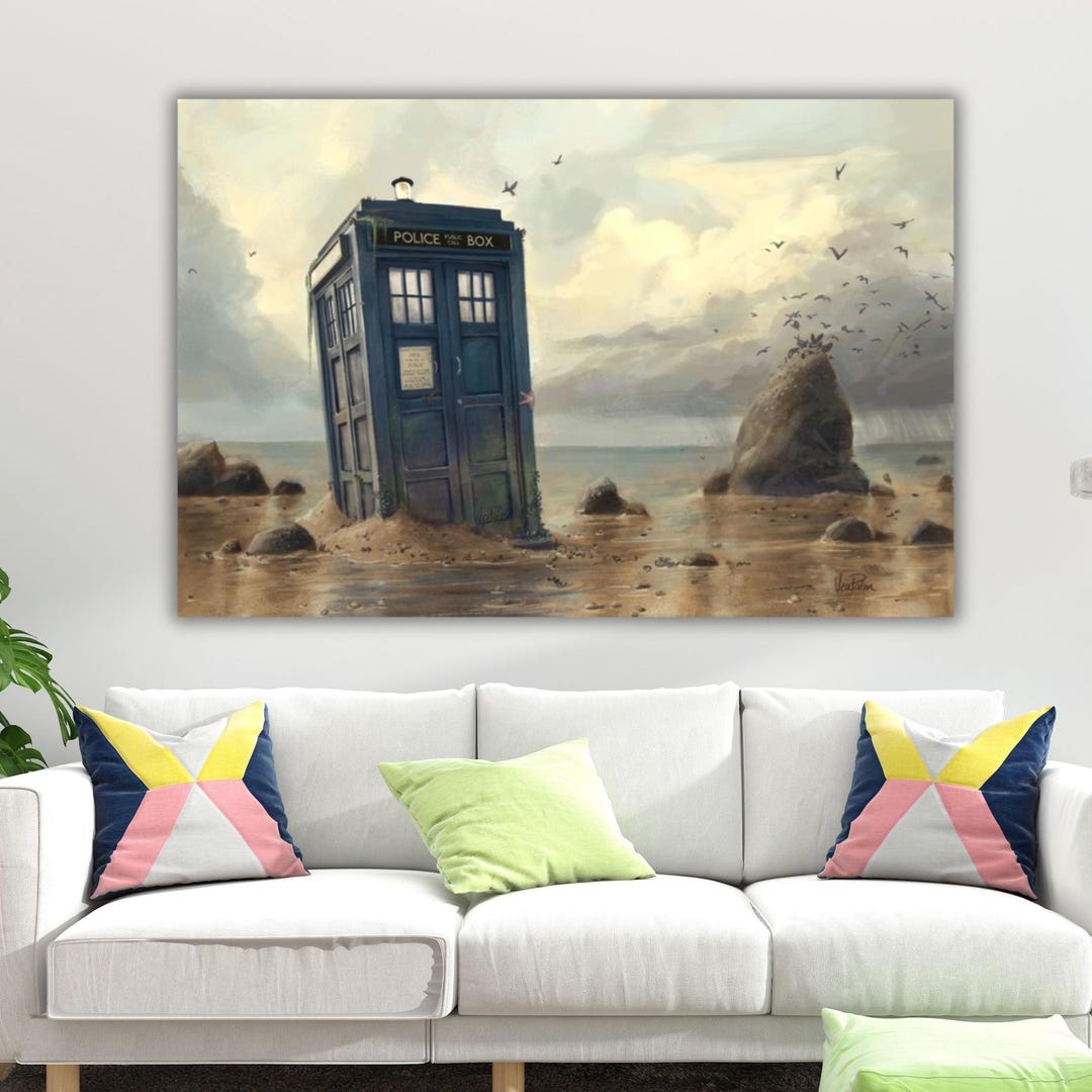 Doctor Who TARDIS Box by Vincent Van Gogh Art the Starry Night Style ...