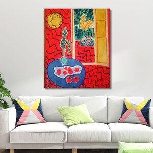 Still Life On A Blue Table by Henri Matisse Canvas Henri Matisse Wall Art Henri Matisse Poster Canvas Art Matisse Painting Abstract Artwork