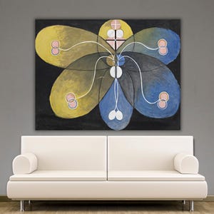 Hilma af Klint &#39;Evolutionen&#39; Canvas Print: Abstract Living Room Decor