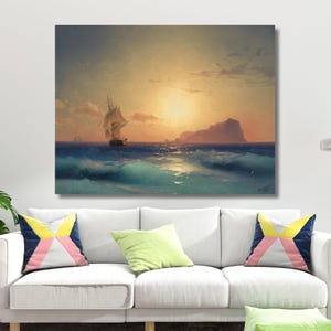 The Shipwreck Storm Ready-to-Hang Painting by Ivan Aivazovsky Canvas Art Ivan Aivazovsky Decor Canvas Art Ivan Aivazovsky Poster Art Print