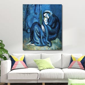 Pablo Picasso Mother and Child Ready To Hang Canvas, Picasso Canvas Decor,Picasso Poster Art, Picasso Print,Modern Canvas Art,Gift For ideas