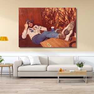 Hank Williams Canvas Ready to Hang, Music Legend Wall Art, Music Wall Decor, Hank Williams Poster,Quality Print,Black White,Retro Singer Art