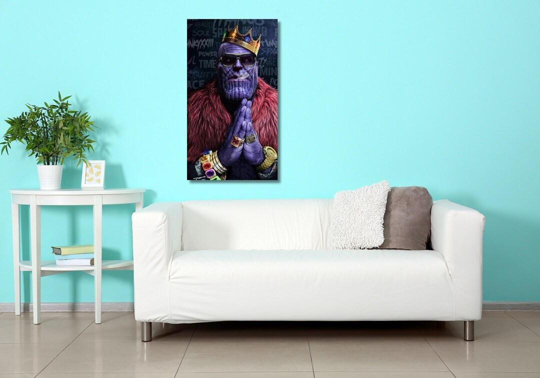 Thanos Canvas Thanos Wall Art Thanos Painting Infinity Gauntlet Wall ...