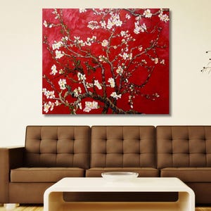 Almond Blossom by Vincent Van Gogh Ready To Hang Oil Painting Canvas,Modern Wall Art,Vincent Van Gogh Poster,Gogh Gallery Art,Home Decor Art