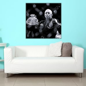 Georges St-Pierre Exclusive Ready to Hang Canvas, GSP Poster,Luxury MMA Wall Art, Legendary Fighter Decor, Premium Sports Artwork,UFC Poster