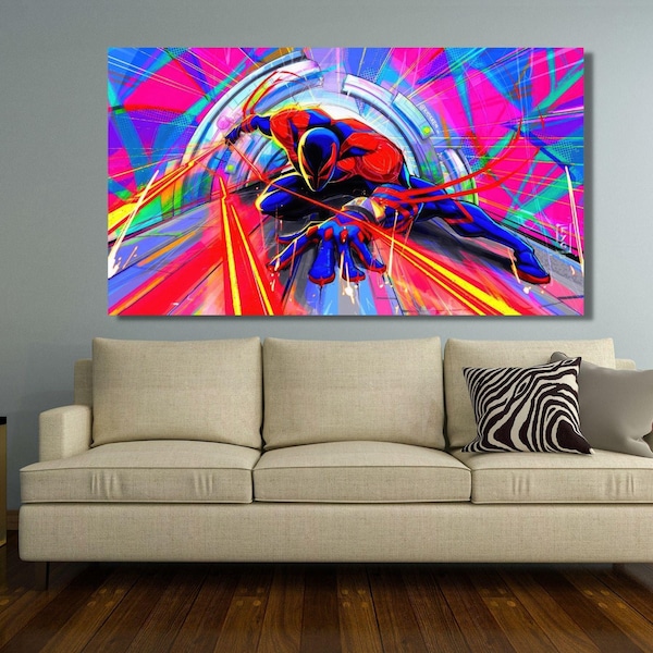 Miguel OHara Canvas Spider-Man Across the Spider-Verse Poster Wall Art Miguel OHara Print Miguel OHara Wall Hanging Kids Room Decor