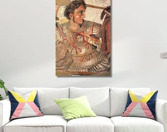 Alexander the Great Ready-to-Hang Art Battle of Issus Mosaic Canvas Poster Alexander the Great Art Modern Wall Art Alexander the Great Print