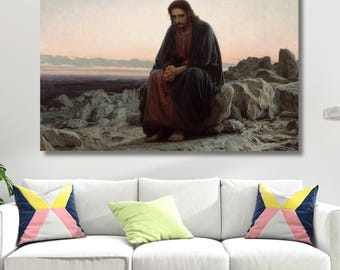 Jesus Ready-to-Hang Canvas Scripture Wall Art  Jesus Poster Painting  Jesus Canvas Christian Gift  Living Room Decor