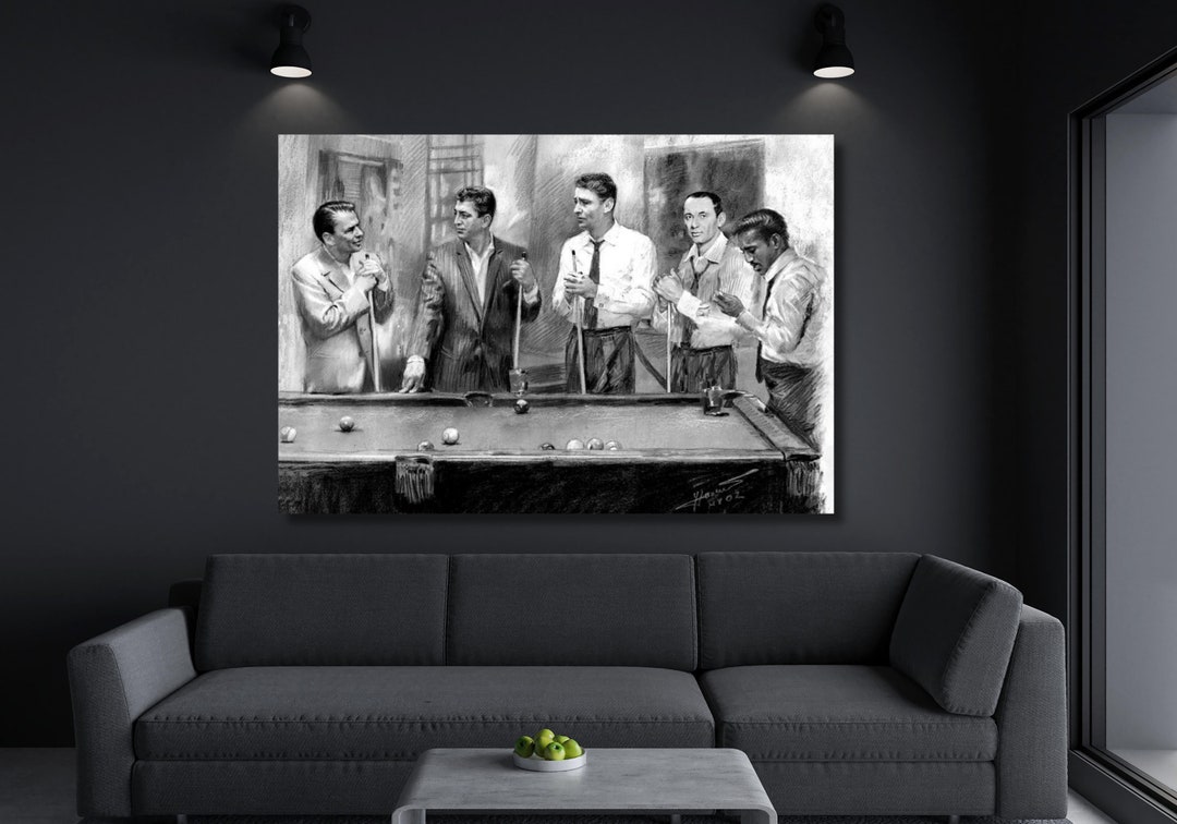 The Rat Pack Art Canvas Frank Sinatra Dean Martin Sammy Etsy