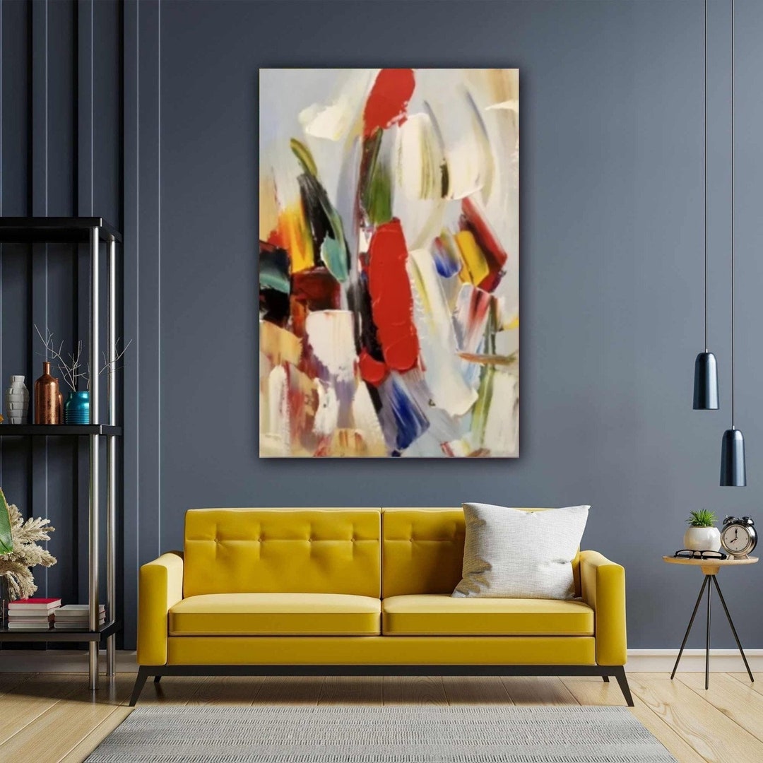 Colorful Acrylic Canvas Wall Art Large Canvas Art for Living Room ...