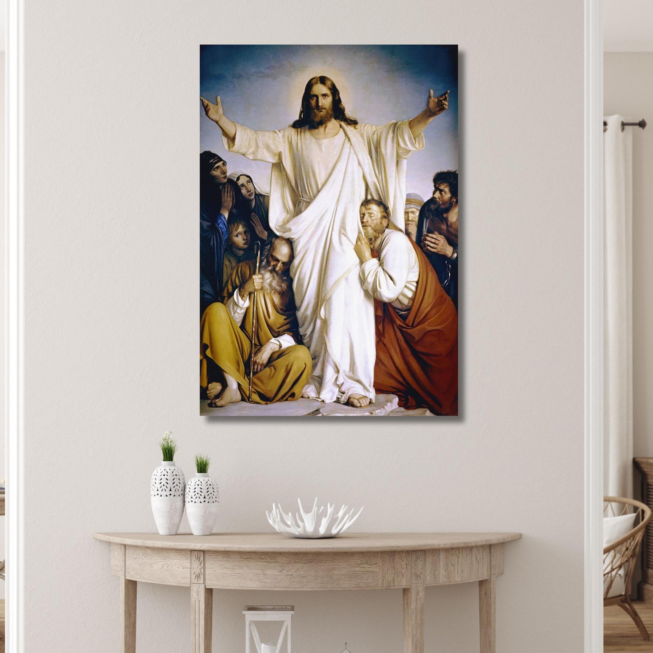 カール・ブロック作「慰めのキリスト」すぐに掛けられるキャンバス画