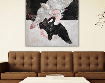 Hilma af Klint The Swan No 2 Ready to Hang Canvas Wall Art Hilma af Klint Poster Art Hilma af Klint Reproduction Hilma Canvas Abstract Decor