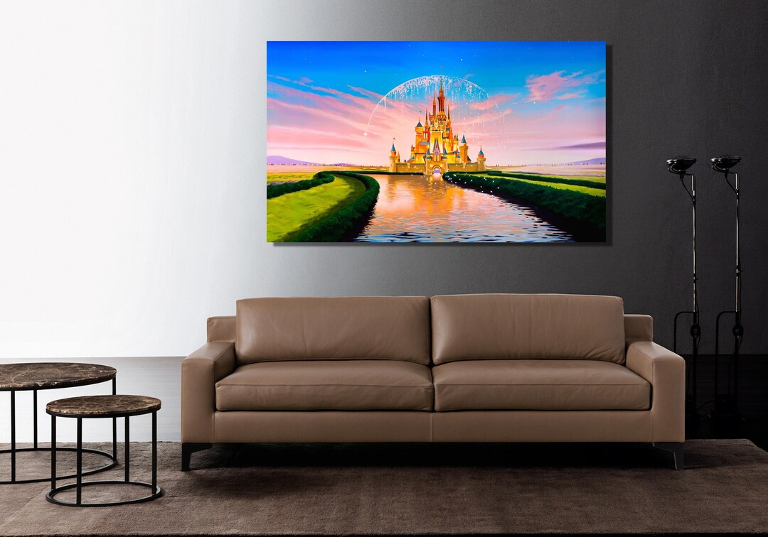 Cinderella Castle Canvas,disney Home Decor,cinderella Canvas Wall Art
