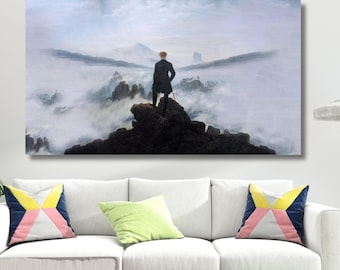 Caspar David Friedrich Wanderer Above the Sea of Fog Ready-to-Hang Canvas Caspar David Friedrich Wall Art Canvas Original Print Canvas Art