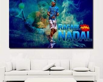 Rafael Nadal Poster Sports Room Art Rafael Nadal Print Canvas Motivation Art Gift for Tennis Player Tennis Wall Art Decor Tennis Print