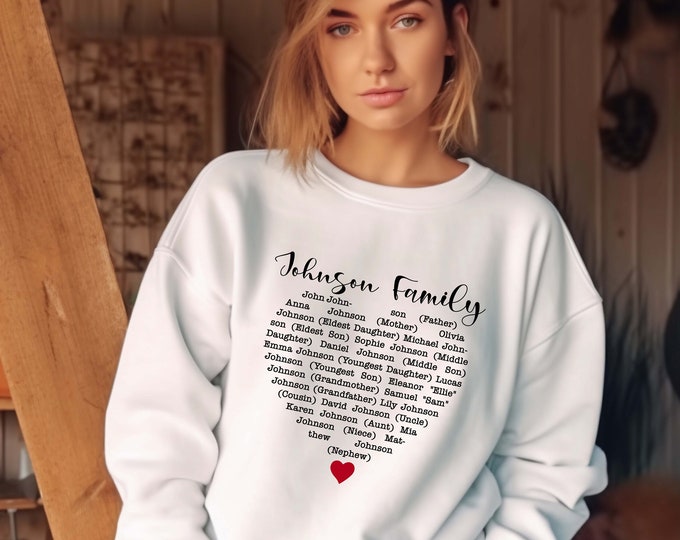 Custom Family Tree Sweatshirt - Create Lasting Memories with Personalized Family Hoodie