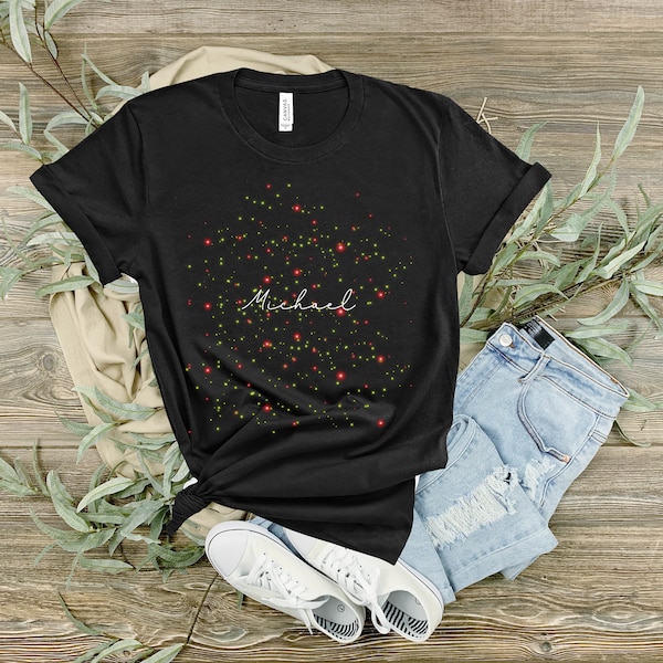 Personalized Firefly Light T-shirt - Add Your Name on Firefly Lights Shirt - Stand Out from the Crowd - Best Gift Idea - Whimsical Fashion
