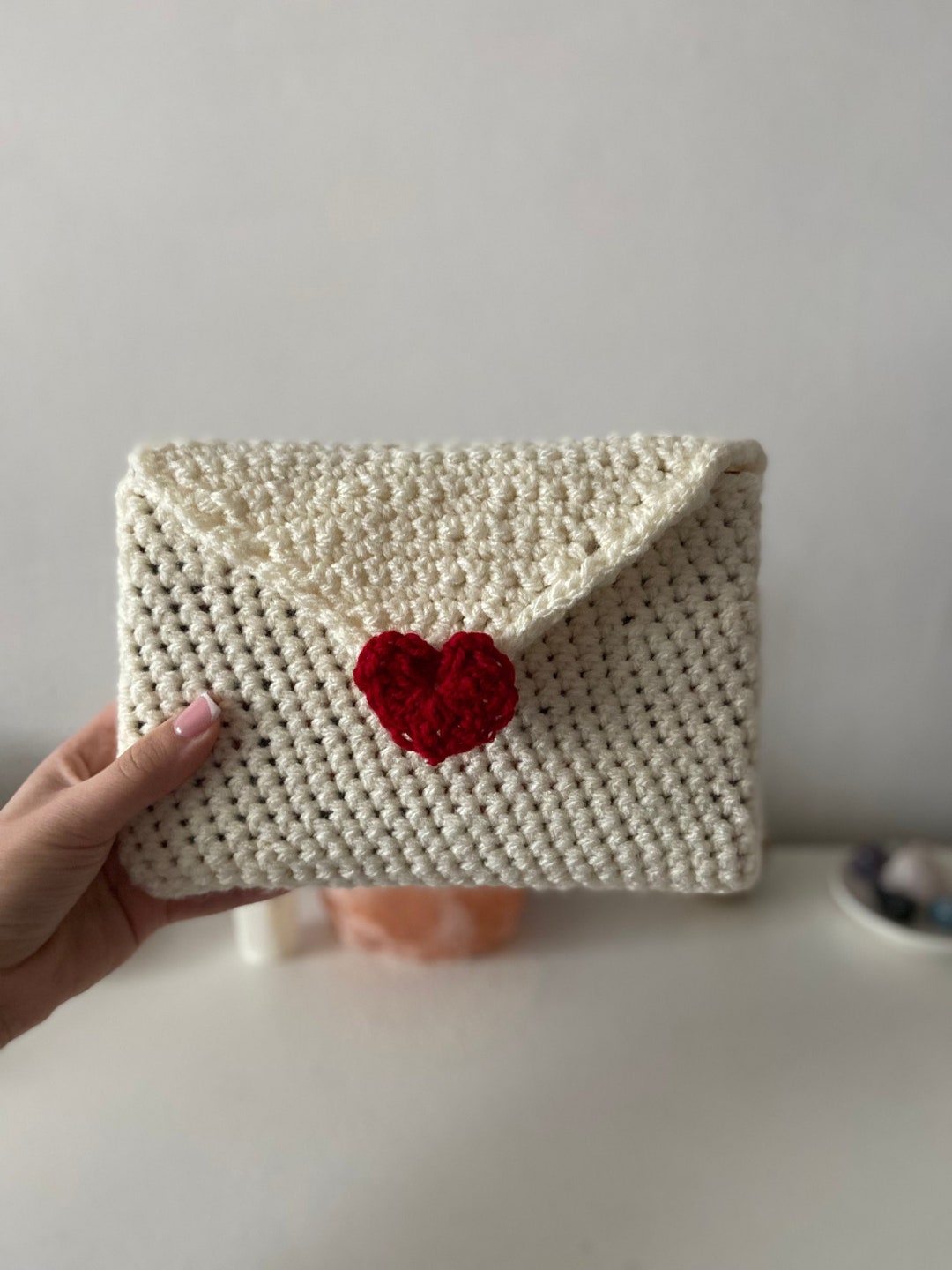 Love Letter Book Sleeve Crochet Book Cover Book Sleeve Etsy