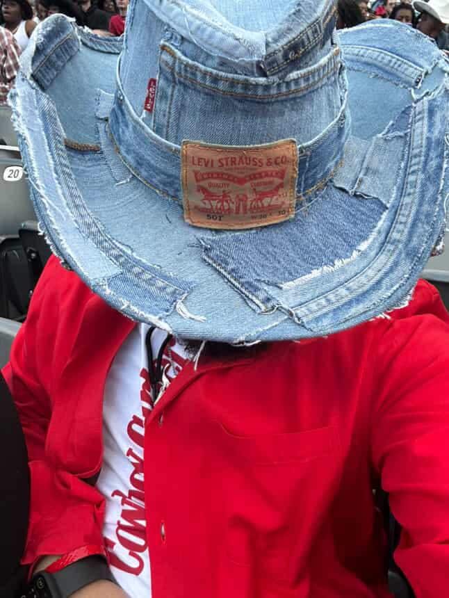 Patchwork Denim Cowboy Hat - Etsy display picture 2