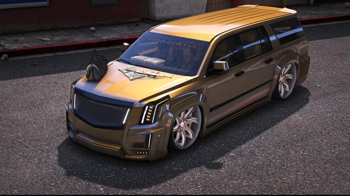 Widebody Money Prop Cadillac Escalade on Fivem Grand Theft