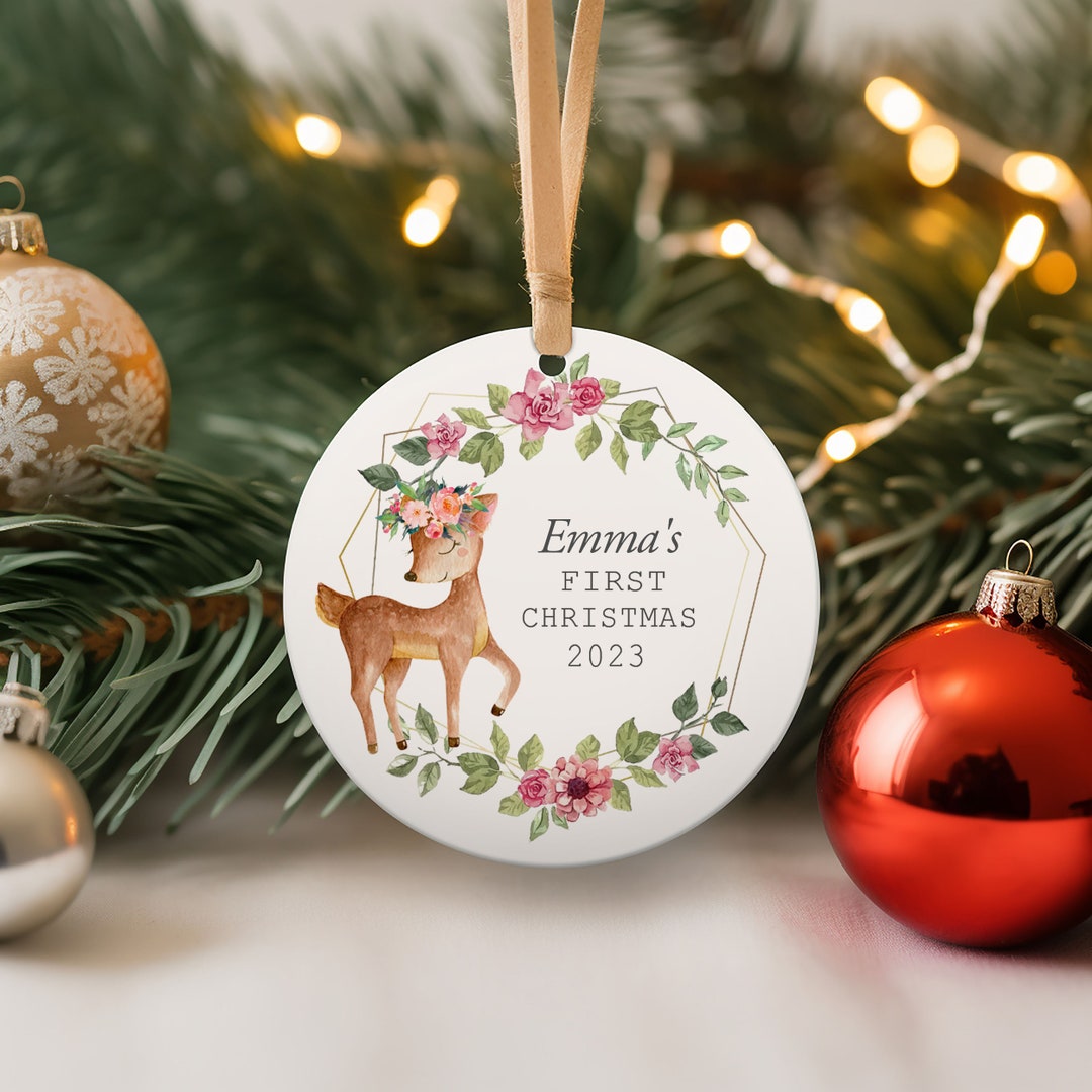 Baby's First Christmas Ornament, Personalized Baby First Christmas