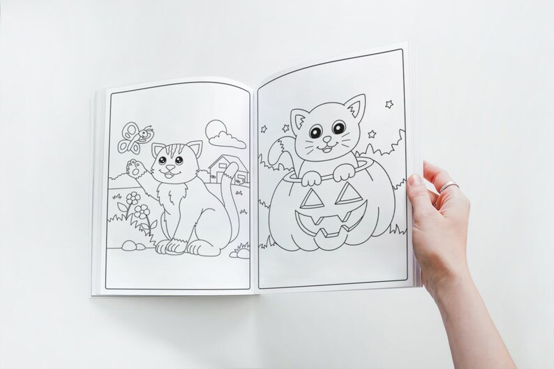 Printable Cat Coloring Book, Printable Coloring Pages for Boys, Girls ...